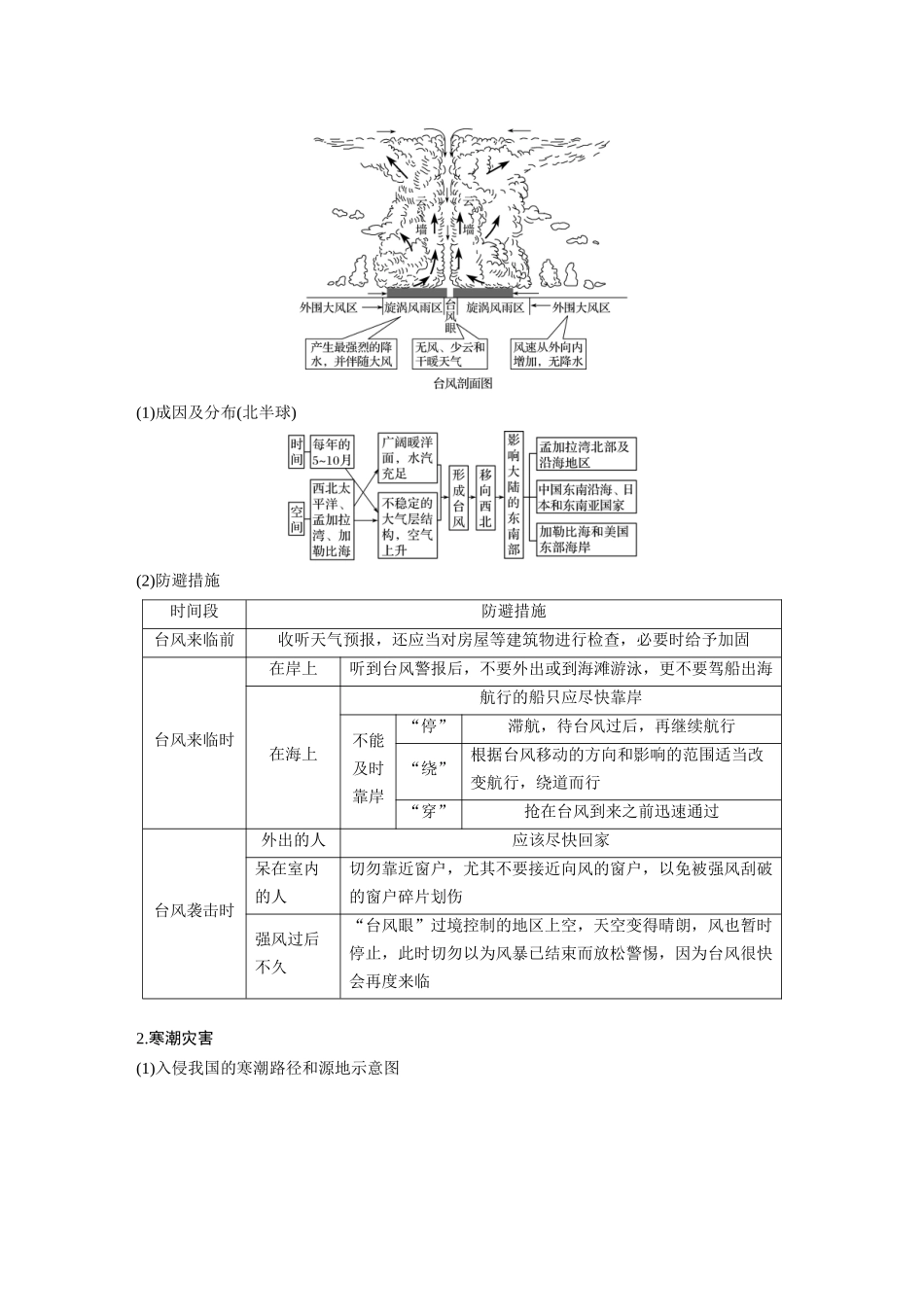 第六章 第一节 课时2　台风与寒潮.docx_第3页