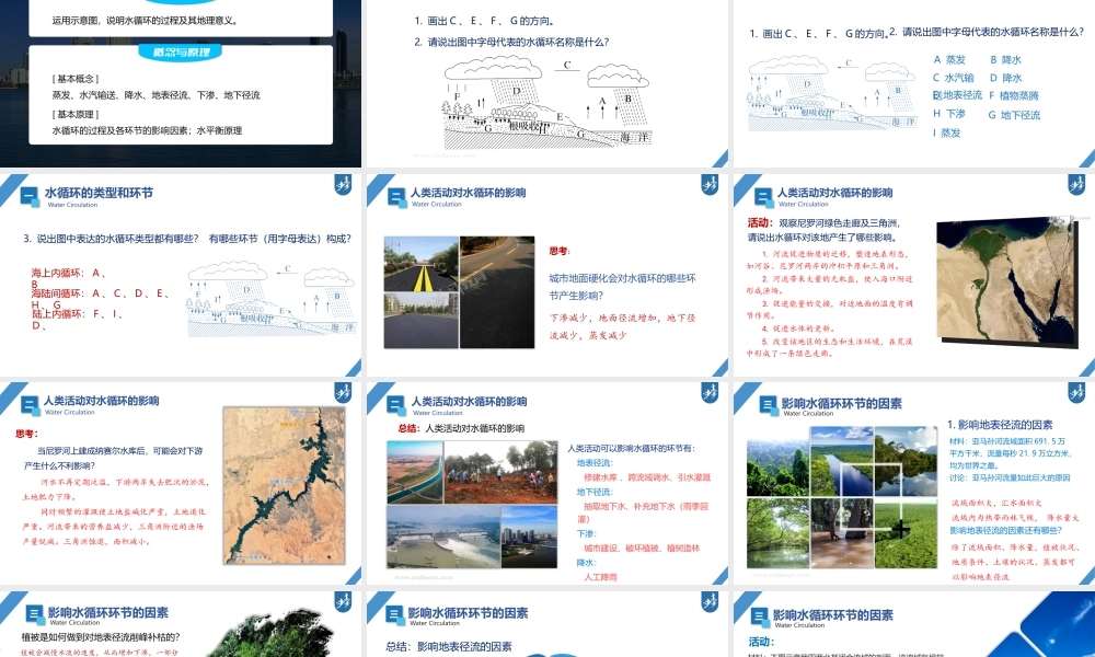 2024年高考地理一轮复习（新人教版） 第1部分第4章课时20　水循环.pptx