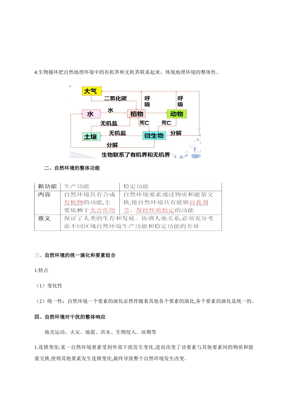新教材人教版高中地理选择性必修1 知识点梳理第五章 自然环境的整体性与差异性.docx_第3页