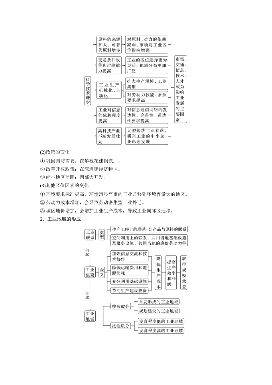 2024年高考地理一轮复习（新人教版） 第2部分　第3章　第2讲　课时51　工业区位因素的变化.docx_第2页