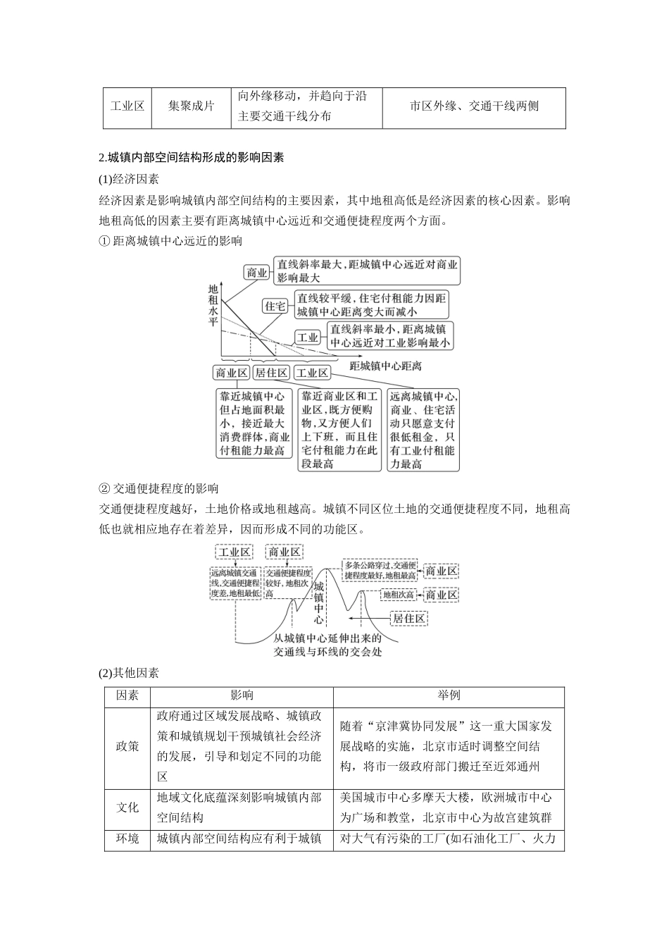 2024年高考地理一轮复习（新人教版） 第2部分　第2章　课时45　乡村和城镇空间结构.docx_第3页