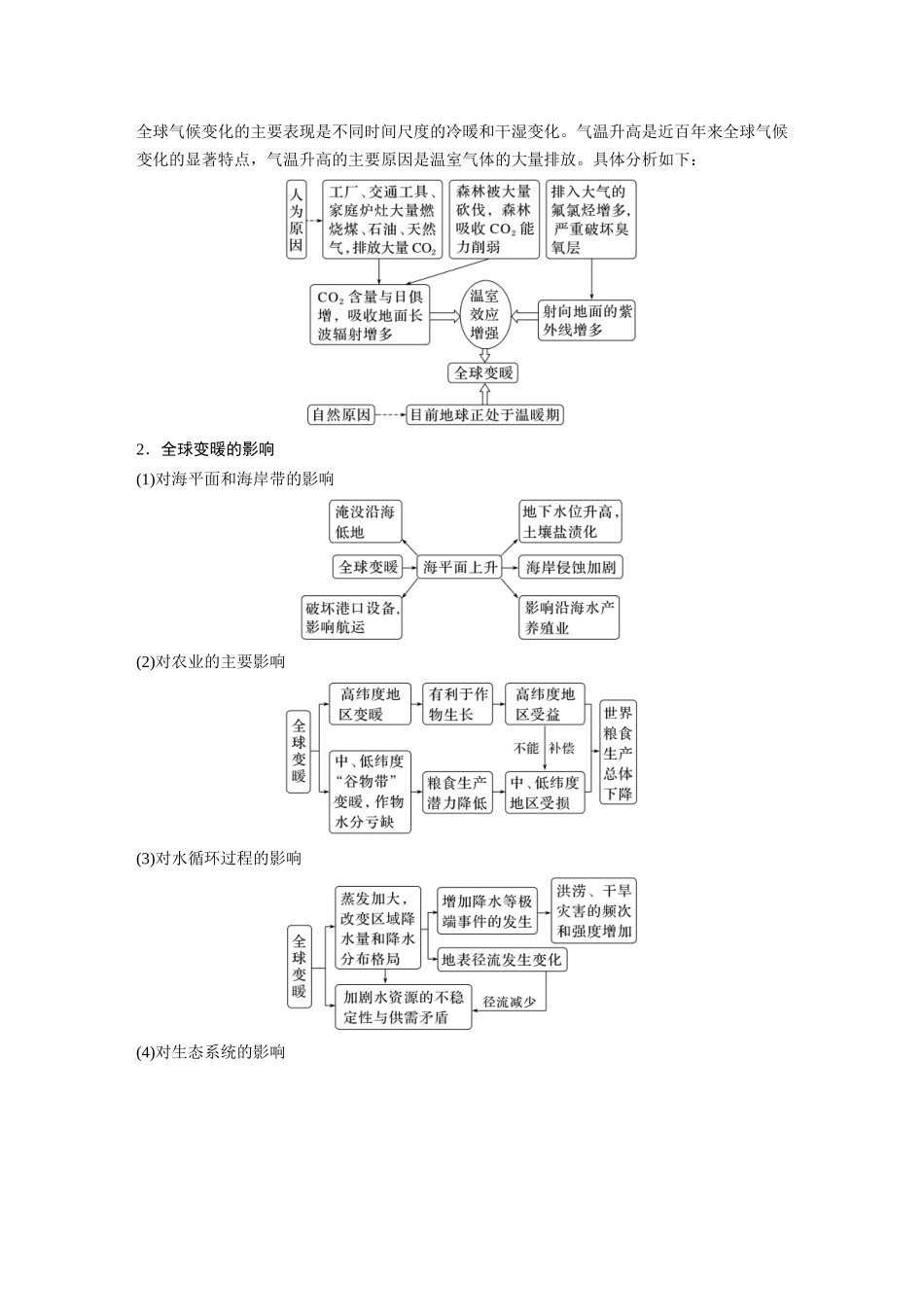 2024年高考地理一轮复习（新人教版） 第4部分　第3章　课时76　全球气候变化与国家安全.docx_第3页