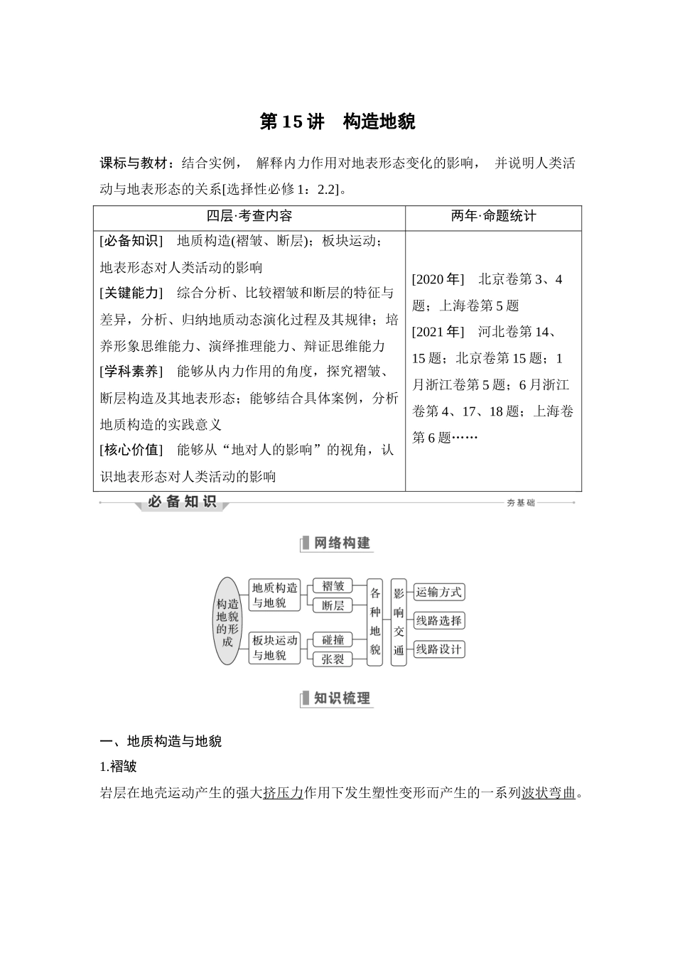第15讲 构造地貌.DOCX_第1页