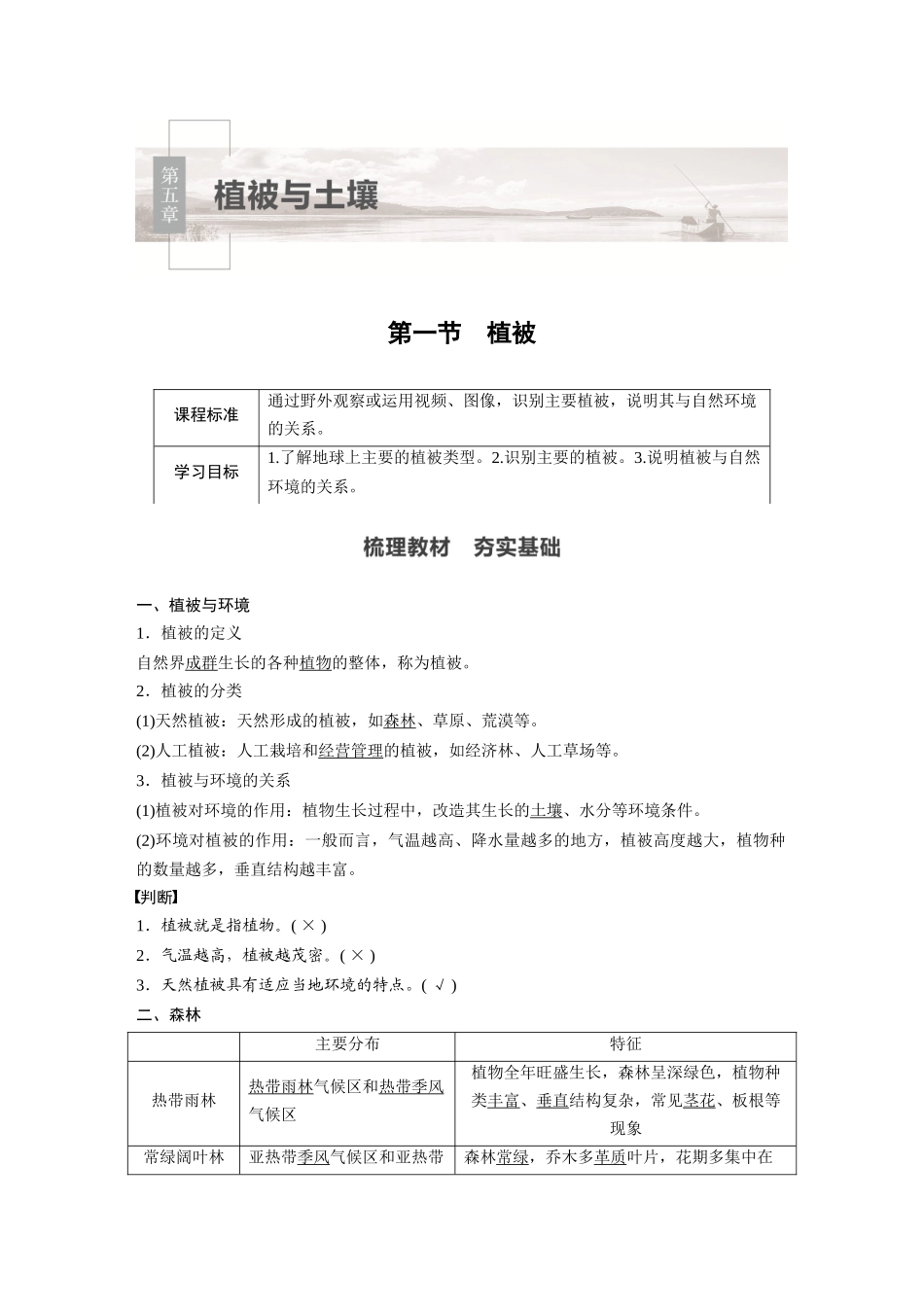 第五章 第一节　植被.docx_第1页