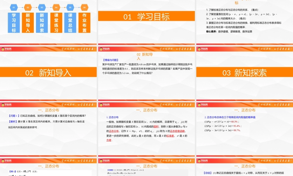 4.2.5 正态分布（第2课时） 正态分布（同步课件）-2023-2024学年高二数学同步精品课堂（人教B版2019选择性必修第二册）.pptx