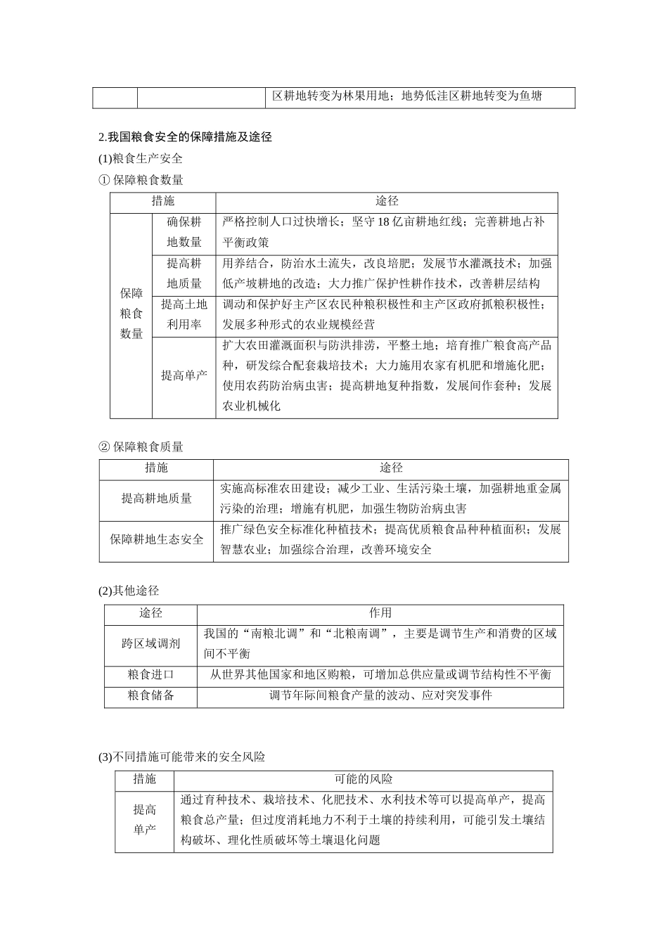 第四部分　第二章　课时72　中国的耕地资源与粮食安全.docx_第3页