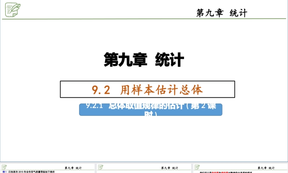 [28911079]9.2.1总体取值规律的估计(第2课时) 课件-2020-2021学年高中数.pptx