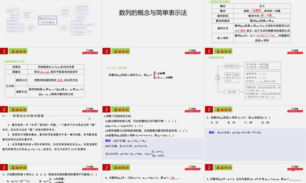 [30959878]第四章数列【复习课件】01（数列的定义与等差数列）-2021-2022学年高二数学单元复习过过过（人教A版2019选择性必修第一册 第二册）.pptx