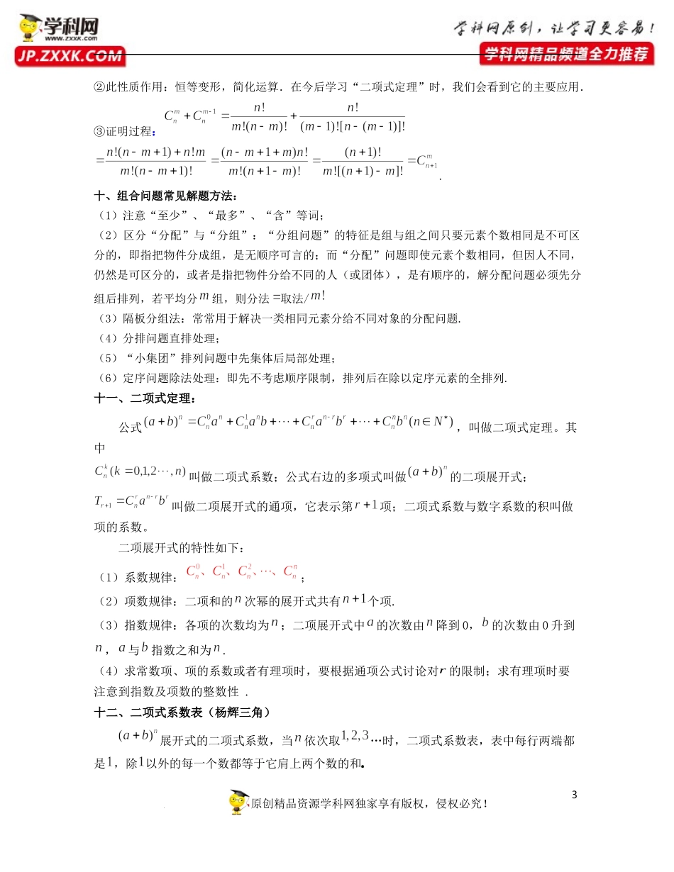 [31990400]第6章 计数原理（知识清单）-2021-2022学年高二数学考试满分全攻略（沪教版2020选修第二册）.docx_第3页