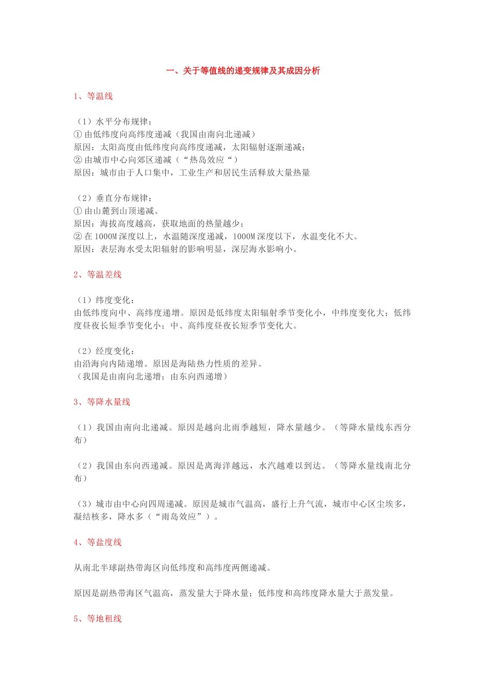 高中地理常考点总结【公益公众号：筱雅同学】.docx_第1页