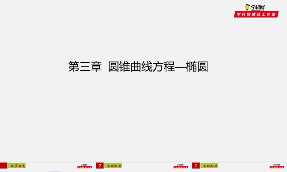 [30650231]第三章圆锥曲线方程—椭圆【复习课件】-2021-2022学年高二数学单元复习过过过（人教A版2019选择性必修第一册 第二册）.pptx