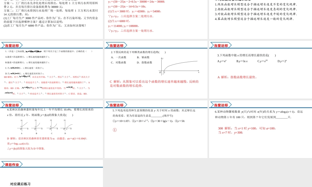 4.4.3 不同函数增长的差异（课件）-2022-2023学年高一数学同步精品课堂（人教A版2019必修第一册）.pptx