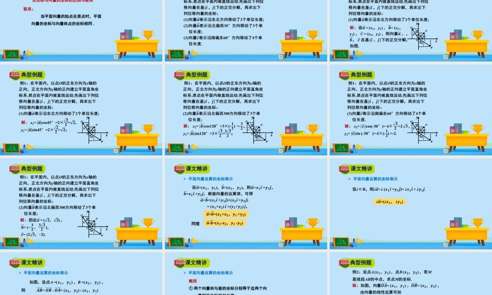 2.4.2平面向量及运算的坐标表示-2020-2021学年高一数学同步精美课件（北师大版2019必修第二册）.pptx