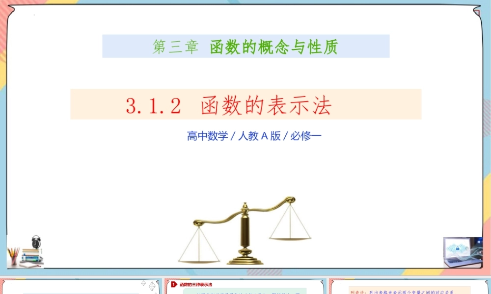 3.1.2 函数的概念及其表示（第二课时课件）-2023-2024学年高一数学同步备课《知识•素养•思维》精讲课件（人教A版2019必修第一册）.pptx