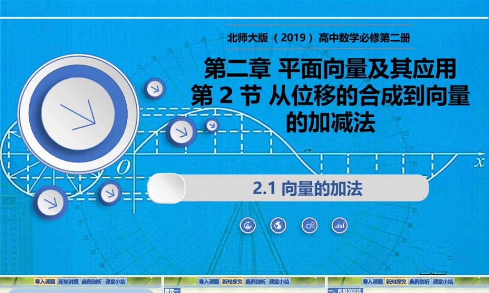 2.2.1向量的加法（同步课件）-2023-2024学年高一数学同步精品课堂（北师大版2019必修第二册）.pptx