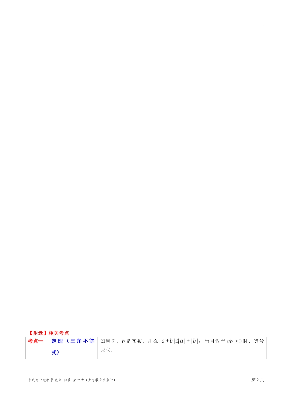 2.3.2三角不等式“四基”测试题-2021-2022学年高一上学期数学沪教版(2020)必修第一册.doc_第2页