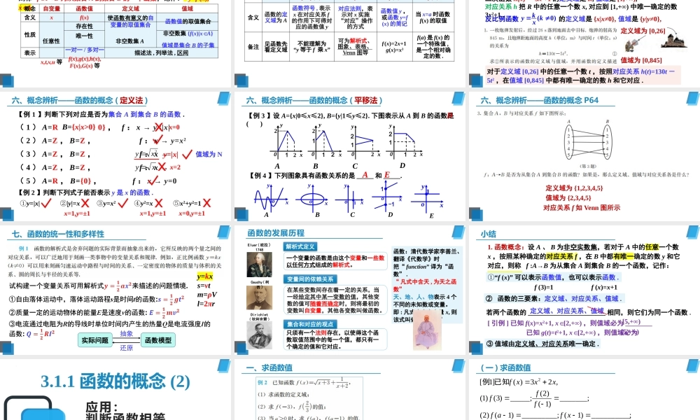 3.1.1 函数的概念（含2课时）-2022-2023学年高一数学教材配套教学精品课件（人教A版2019必修第一册).pptx