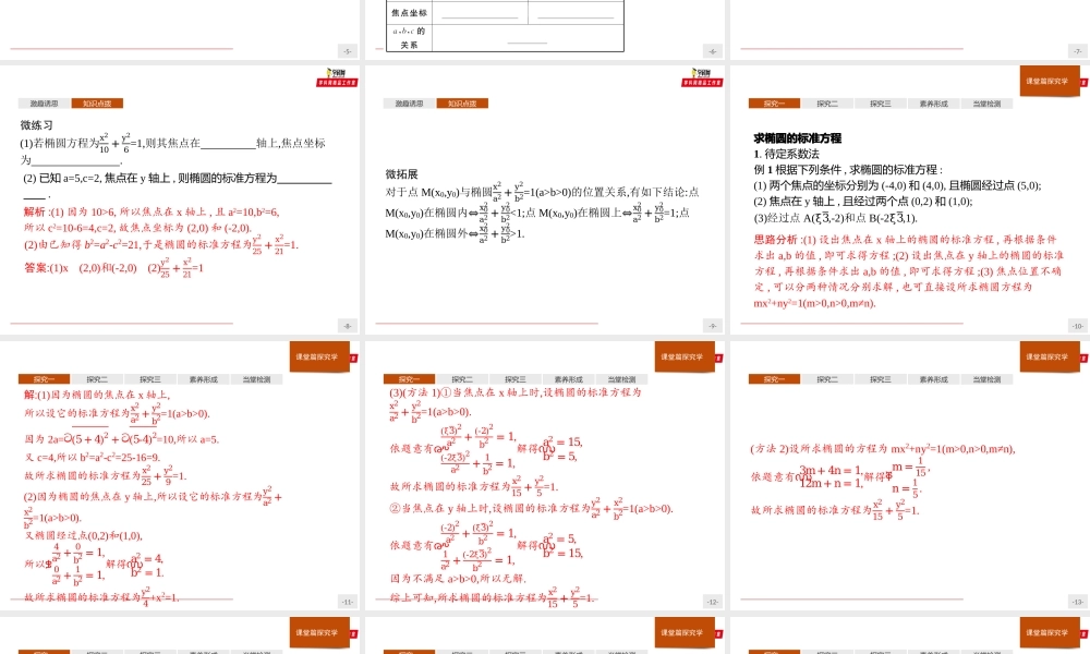 3.1.1椭圆及其标准方程（课件）-【上好课】2020-2021学年高二同步备课系列（人教A版2019选择性必修一）.pptx