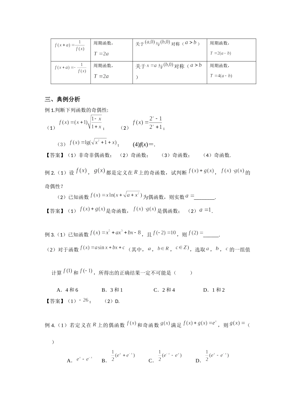 2.3函数的奇偶性 -2022届高考数学一轮复习讲义.docx_第2页
