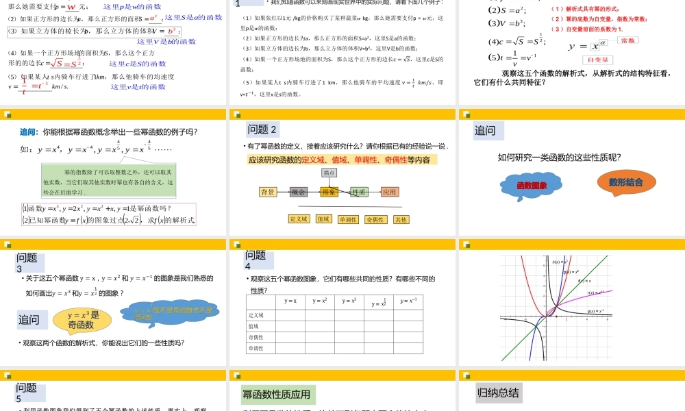 3.3 幂函数（课件）（张园华）-高中数学新教材必修第一册小单元教学+专家指导（视频+教案）.pptx