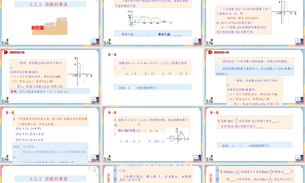 3.2.2 函数的最值（课件）-2023-2024学年高一数学同步备课《知识•素养•思维》精讲课件（人教A版2019必修第一册）.pptx