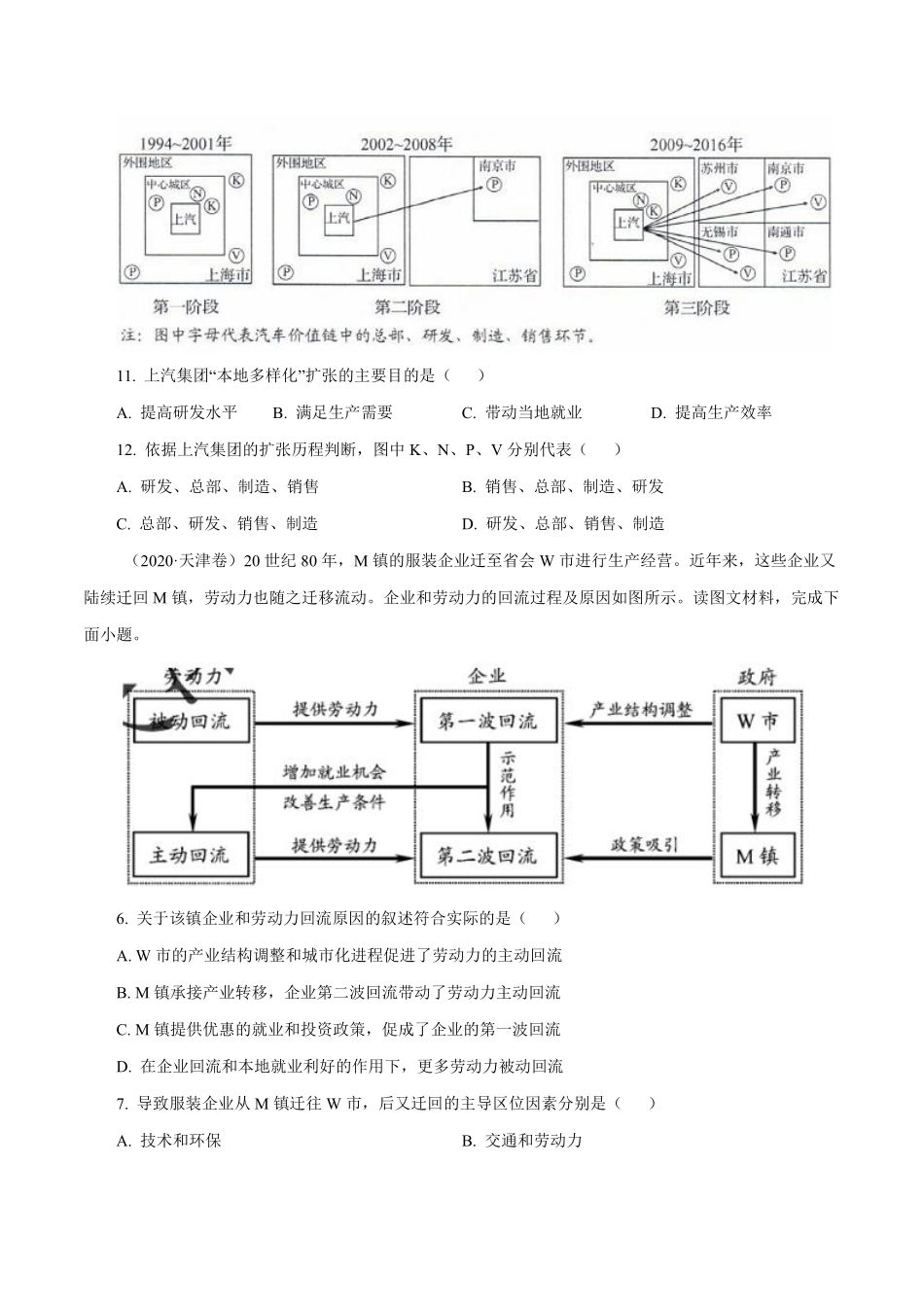 专题11 工业与服务业（原卷版） .pdf_第2页