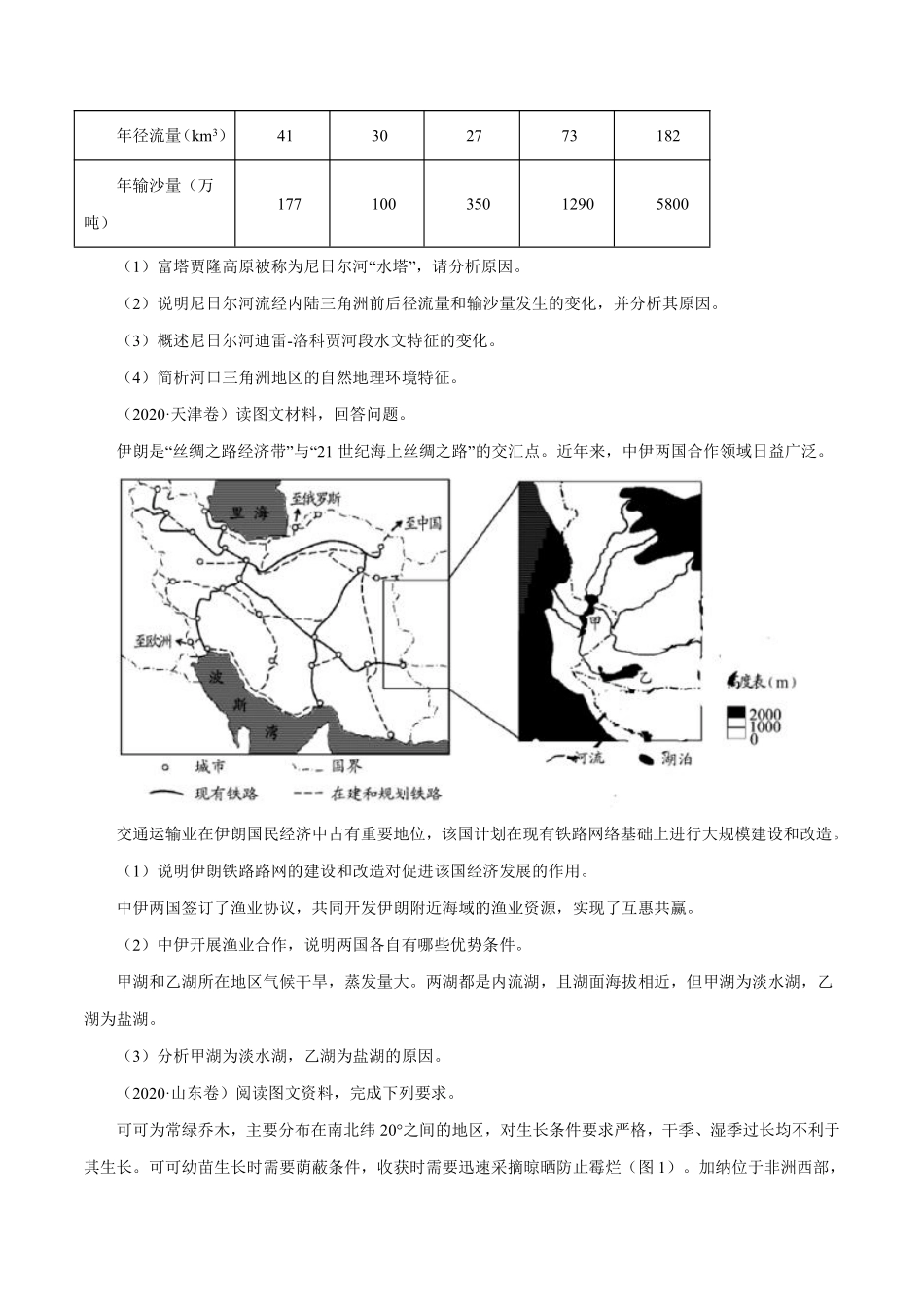 专题15 世界地理 原卷版 .pdf_第3页