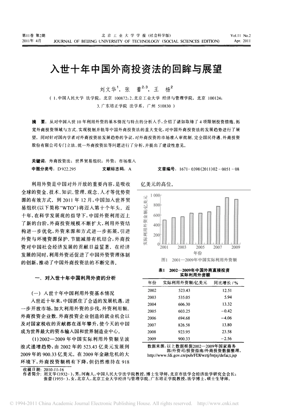 入世十年中国外商投资法的回眸与展望.pdf_第1页