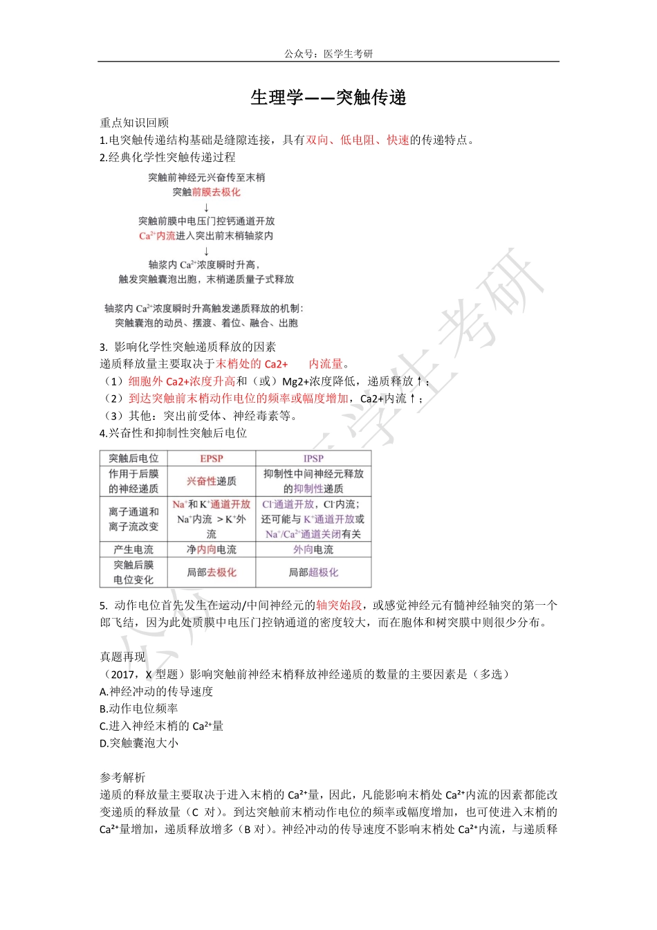 突触传递&肾病综合征相关肾病类型.pdf_第1页
