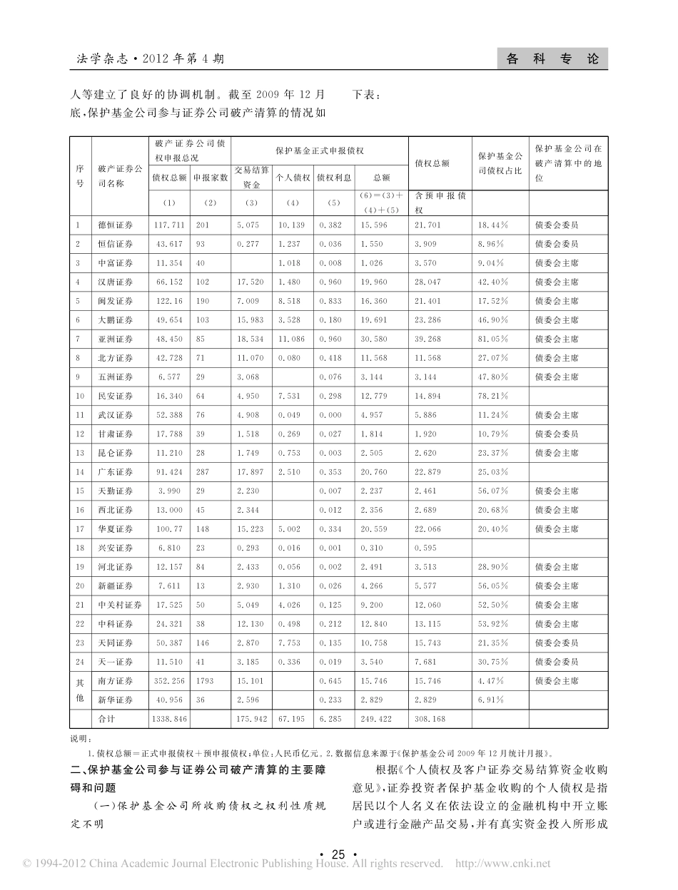 试论证券投资者保护基金有限责任公司在证券公司破产中的作用.pdf_第3页