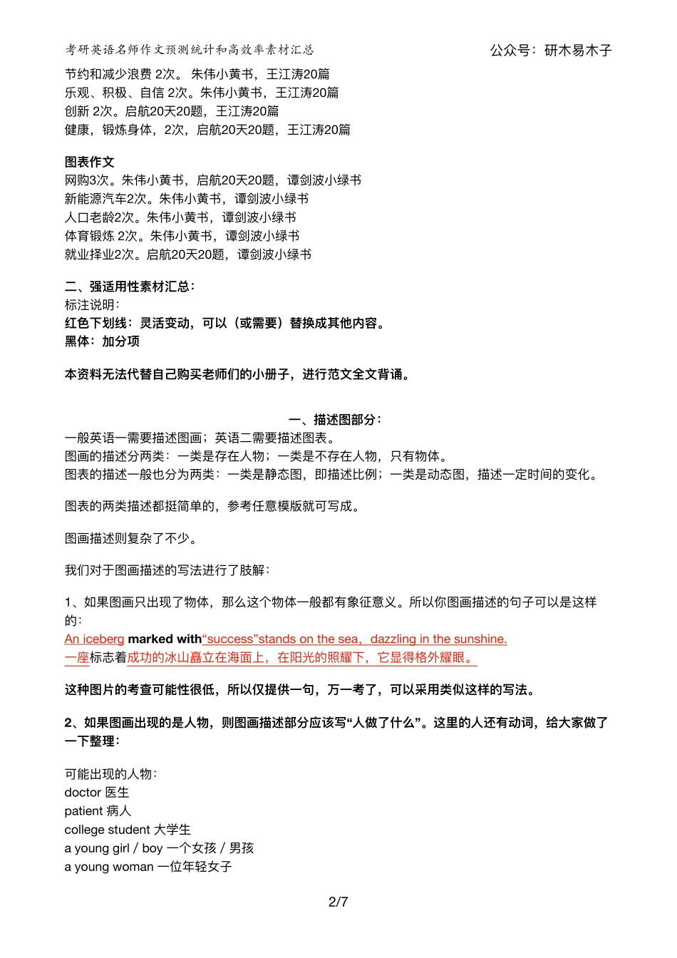 大作文考研英语名师作文押题统计和高效率素材汇总(2).pdf_第2页