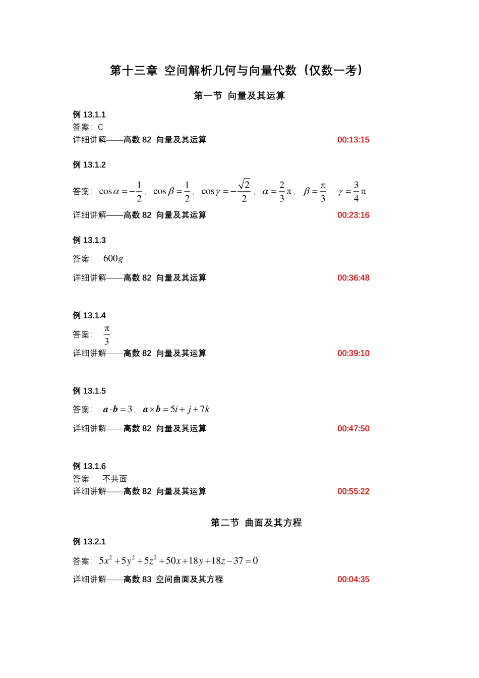 第十三章空间解析几何与向量代数(仅数一)【公众号：小盆学长】免费分享.pdf_第1页