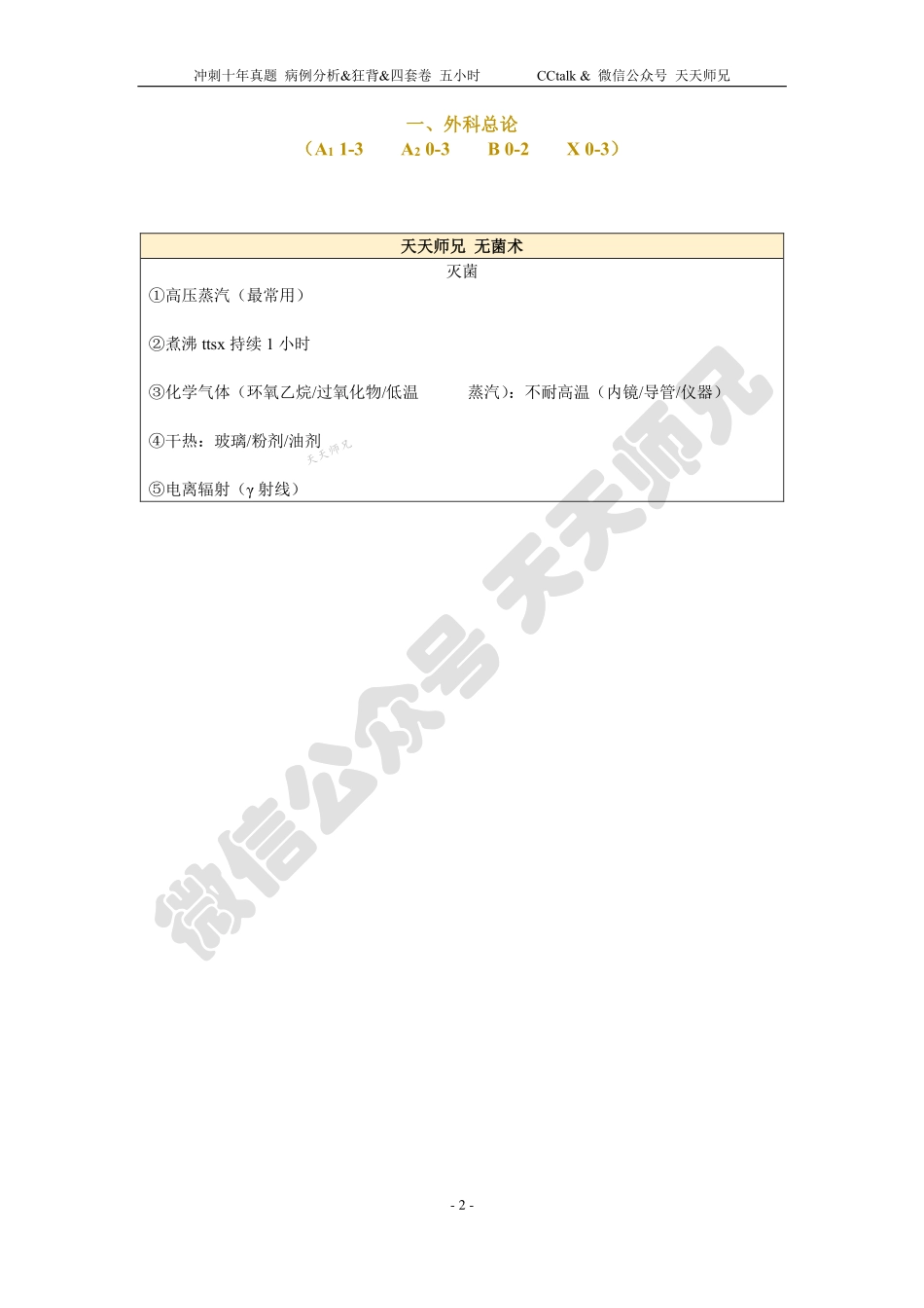 病例分析&狂背【外科】 天天师兄24考研 上岸！.pdf_第2页