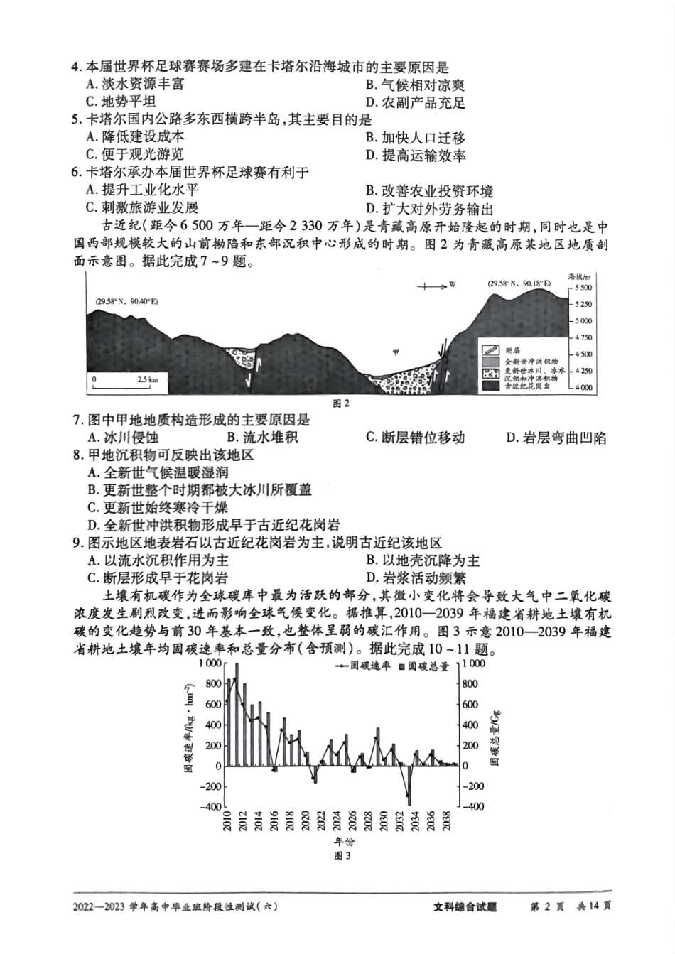2023届河南省名校大联考阶段性测试（六）三模文综试题.pdf_第2页