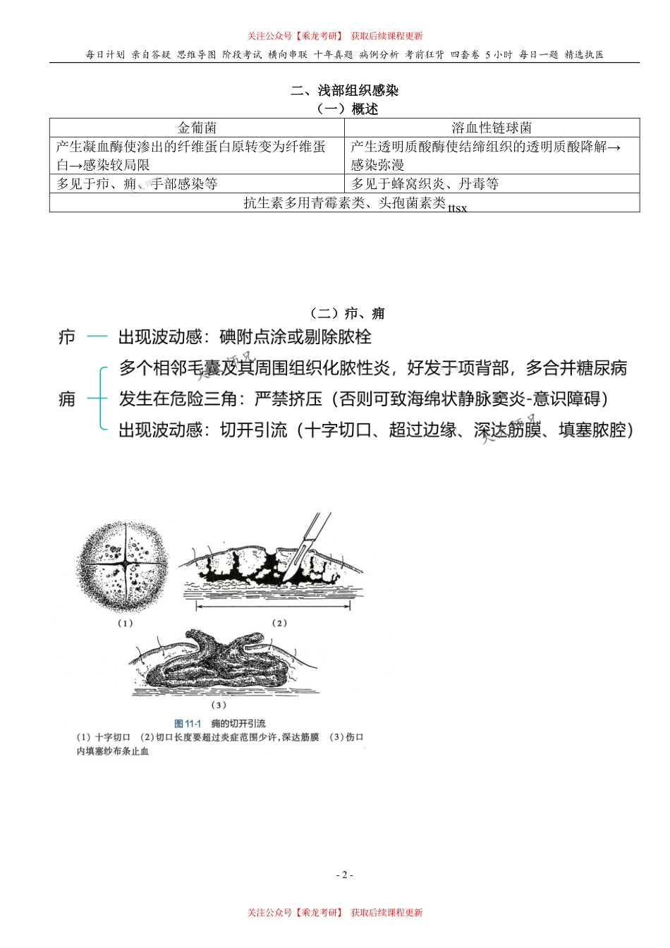 填空式讲义：外科 感染 核心-导图-真题-串联 天天师兄24考研 冲.pdf_第2页