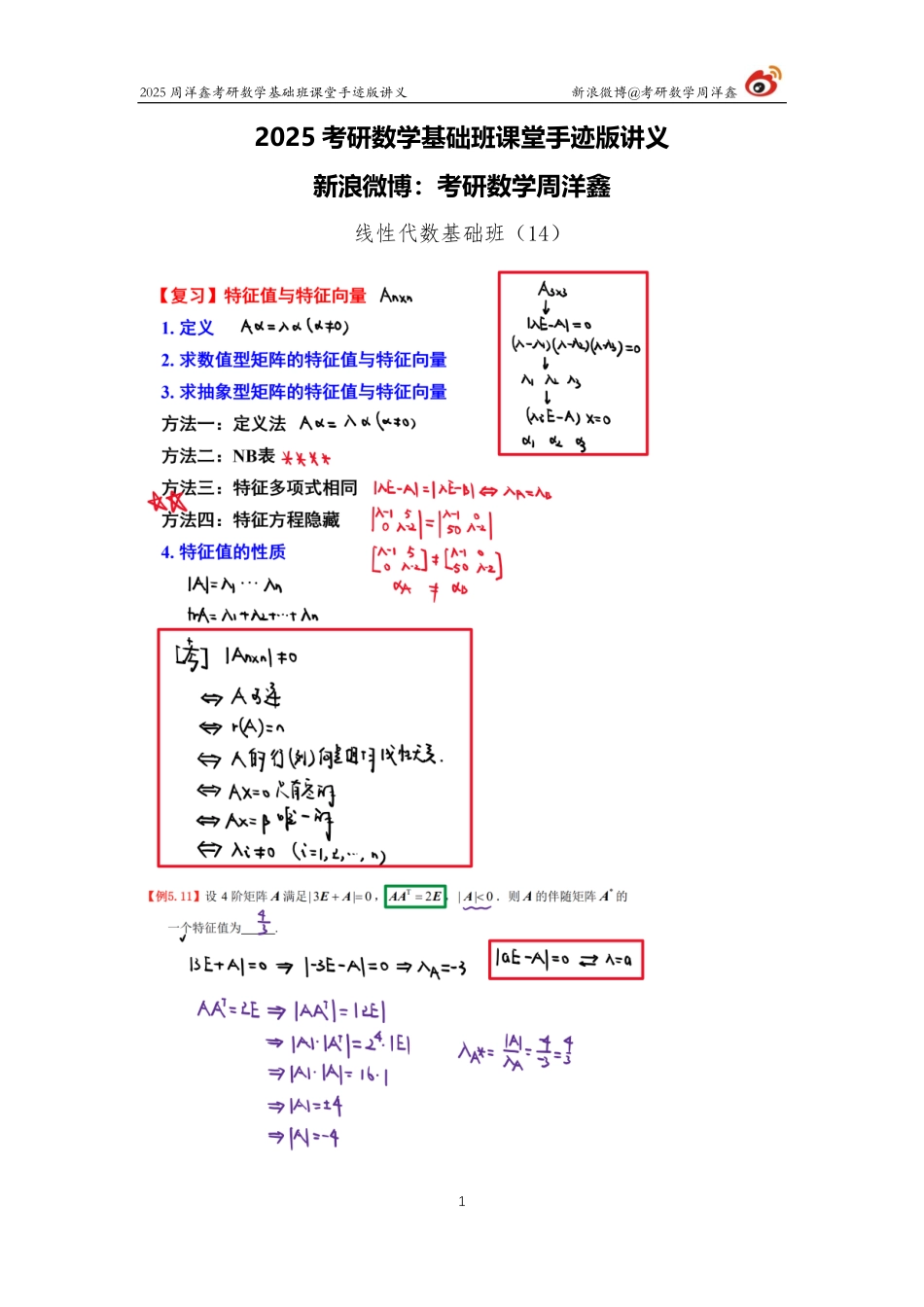 096.2025考研数学基础班（线代14）（周洋鑫）.pdf_第1页