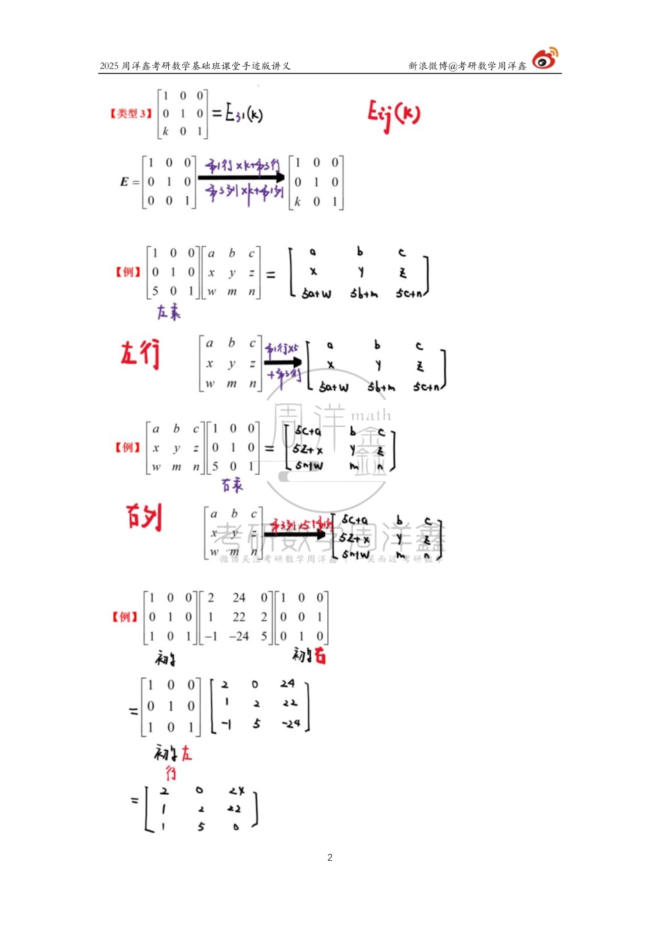 088.2025考研数学基础班（线代6）（周洋鑫）【公众号：小盆学长】免费分享.pdf_第2页