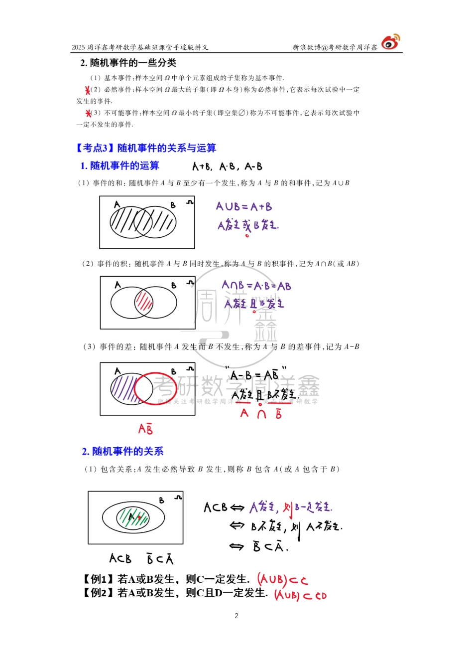 102.2025考研数学基础班（概统1）（周洋鑫）【公众号：小盆学长】免费分享.pdf_第2页