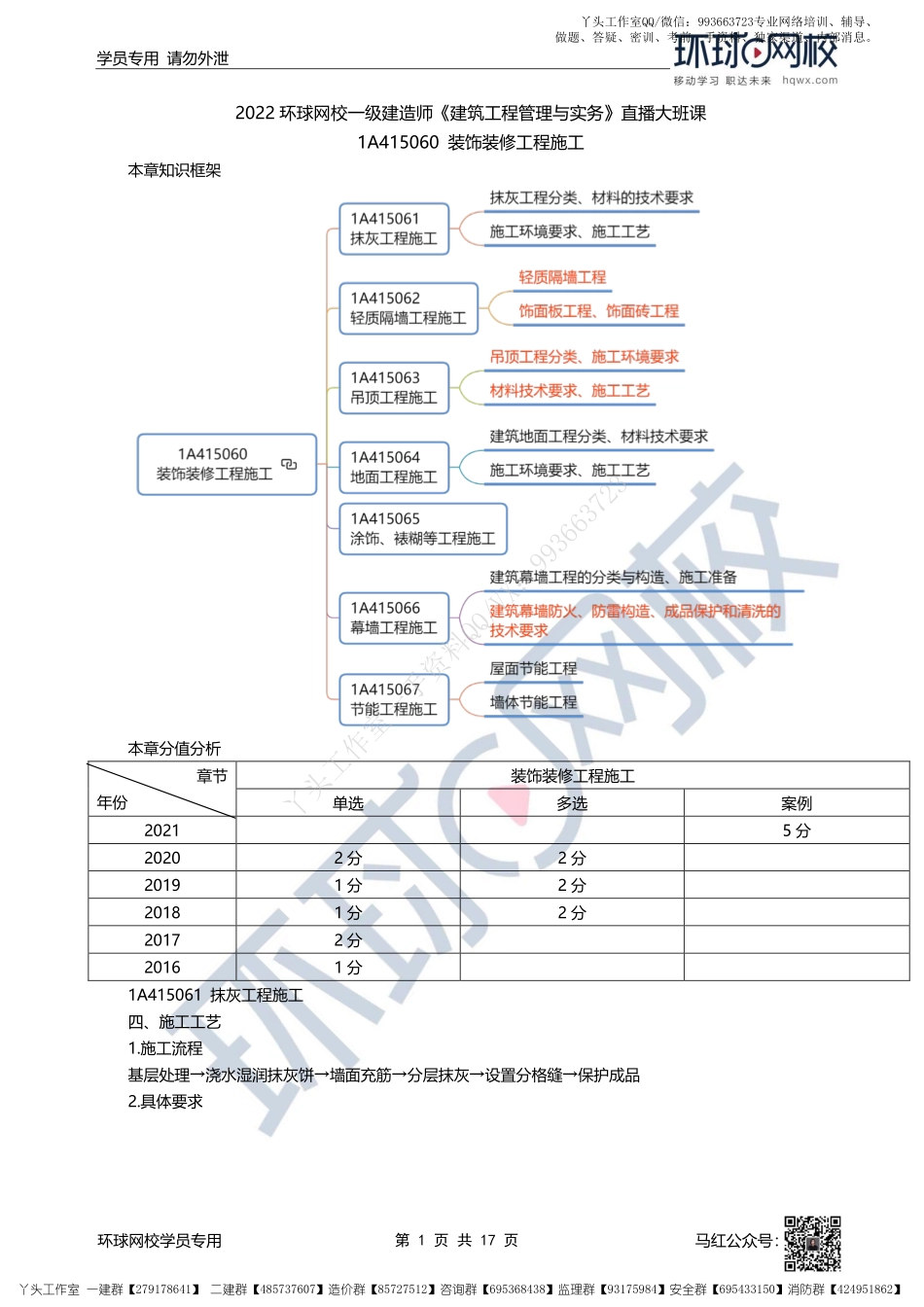 WM_31、2022一建建筑直播大班课（十六）-装饰装修工程施工.pdf_第1页