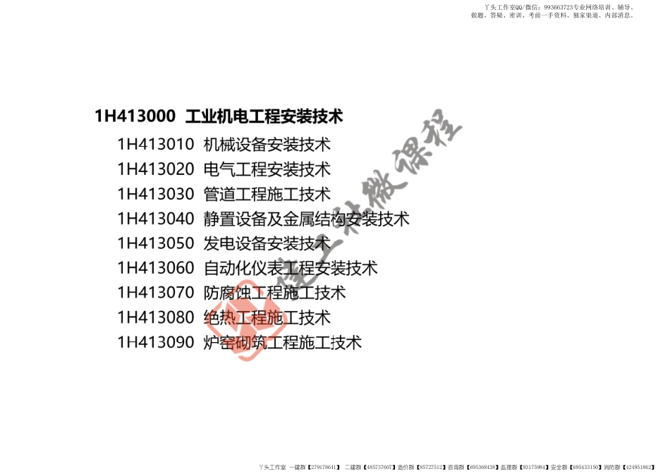 WM_2022一建《机电》精讲课程-第一章-1H413010机械设备安装技术-1H413030管道工程施工技术打印版.pdf_第3页