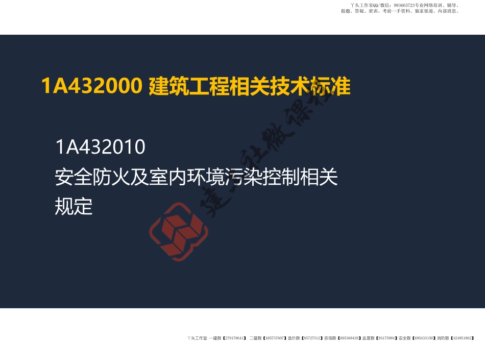 WM_2022年一建《建筑》精讲课程第13节-1A432000建筑工程相关技术标准-阅读版.pdf_第2页