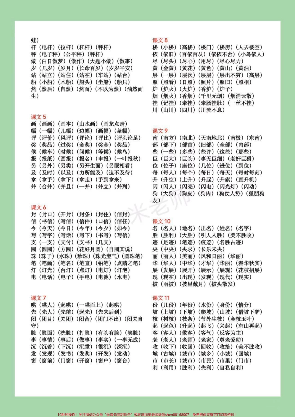 #家长收藏孩子受益 #暑假作业 #二年级上册语文 #暑假预习家长为孩子保存预习吧！.pdf_第3页