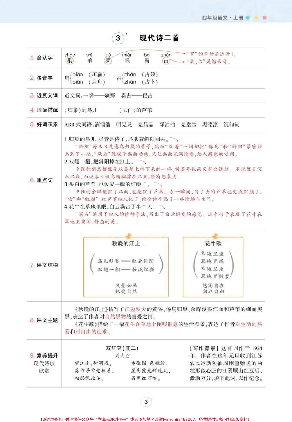 #四年级上册语文状元笔记(背记清单)#学习资料分享 #知识点总结 #必考考点 #学霸秘籍.pdf_第3页