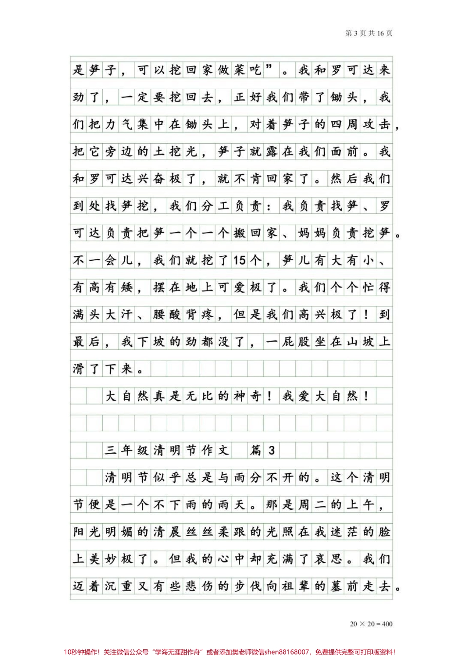 #小学语文 #优秀作文 #三年级 #家庭教育 #抖音美食创作人 #孩子教育 #加油少年未来可期.pdf_第3页