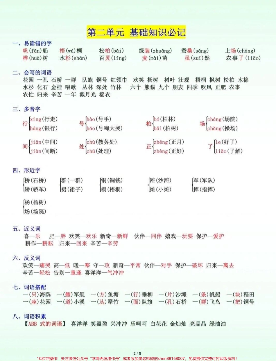 二年级上册语文知识点总结#二年级上册语文 #语文 #二年级语文上册知识归纳.pdf_第2页