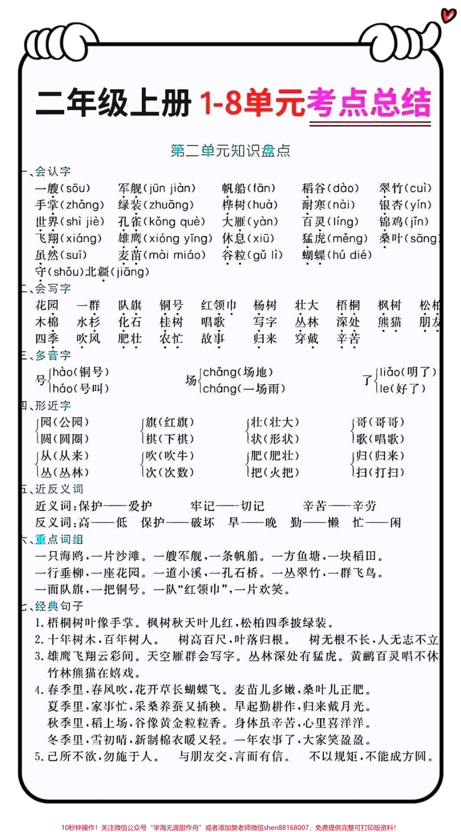 二年级上册语文知识点总结#二年级上册语文 #二年级语文上册知识归纳 #知识点总结.pdf_第2页