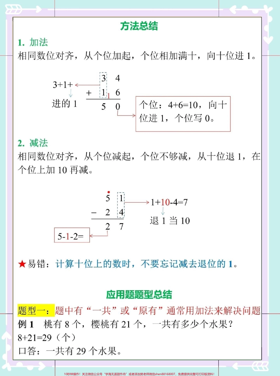 二年级数学上册重难点题型总结#一升二 #数学 #二年级上册数学 #数学思维 #易错题数学.pdf_第2页