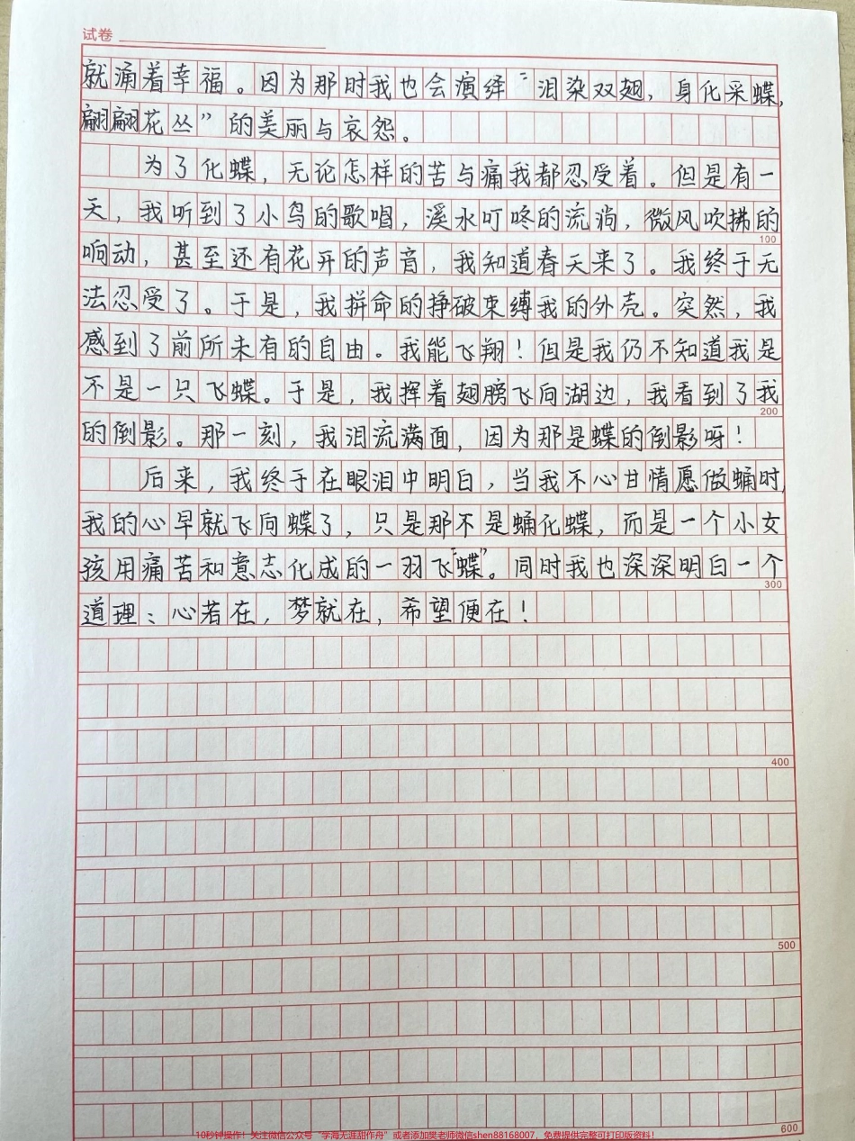 很喜欢的一篇作文《化蝶》附带可以写进作文的高分素材#作文 #作文素材 #抖音图文来了.pdf_第2页