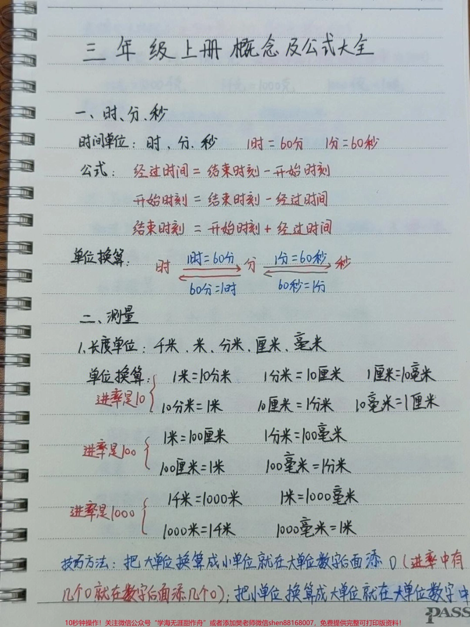 三年级上册数学必背概念公式大全##知识点总结 #学习 #家长收藏孩子受益 #三年级上册.pdf_第1页