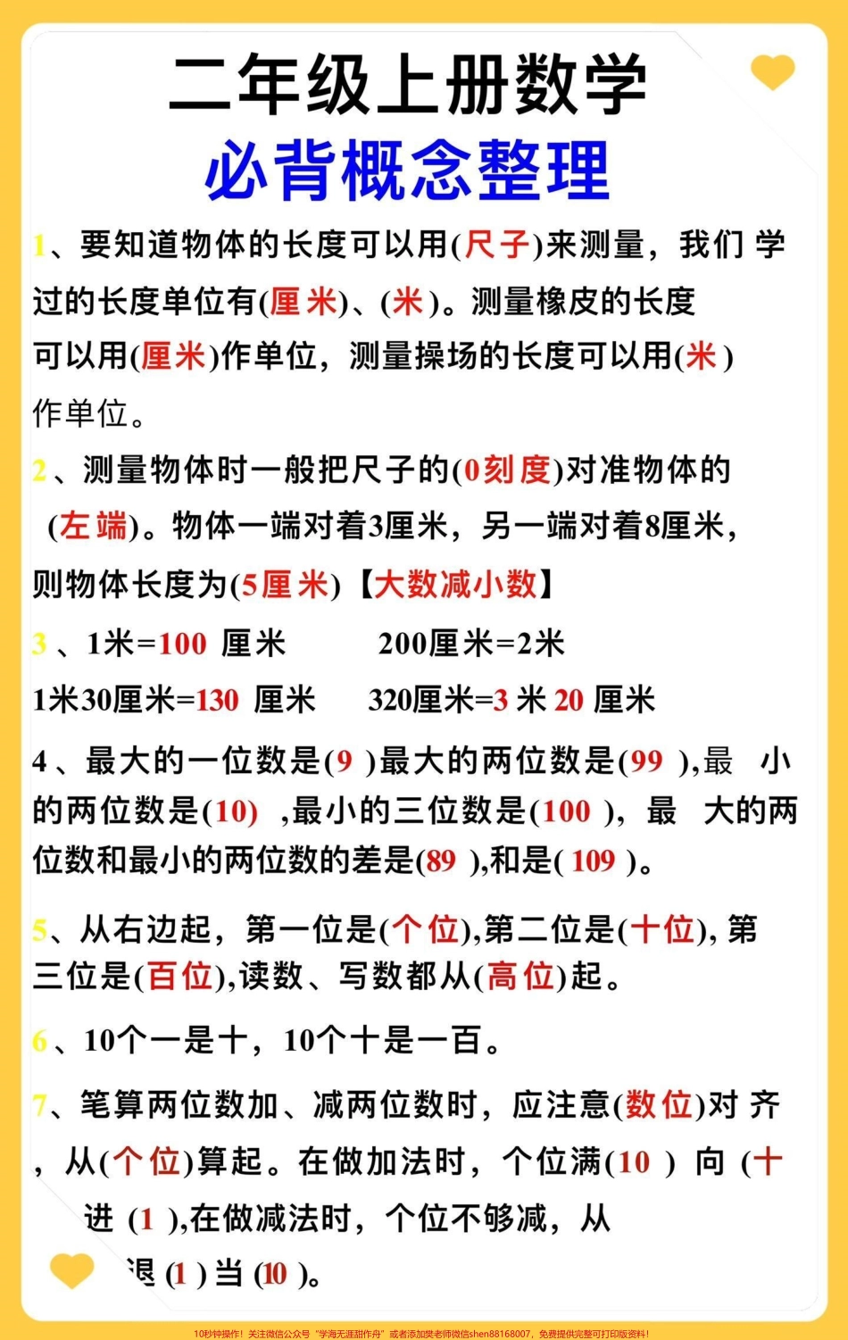暑假升二年级上册数学必背概念读一读#育儿 #教育 #二年级 #孩子教育 #干货分享.pdf_第1页